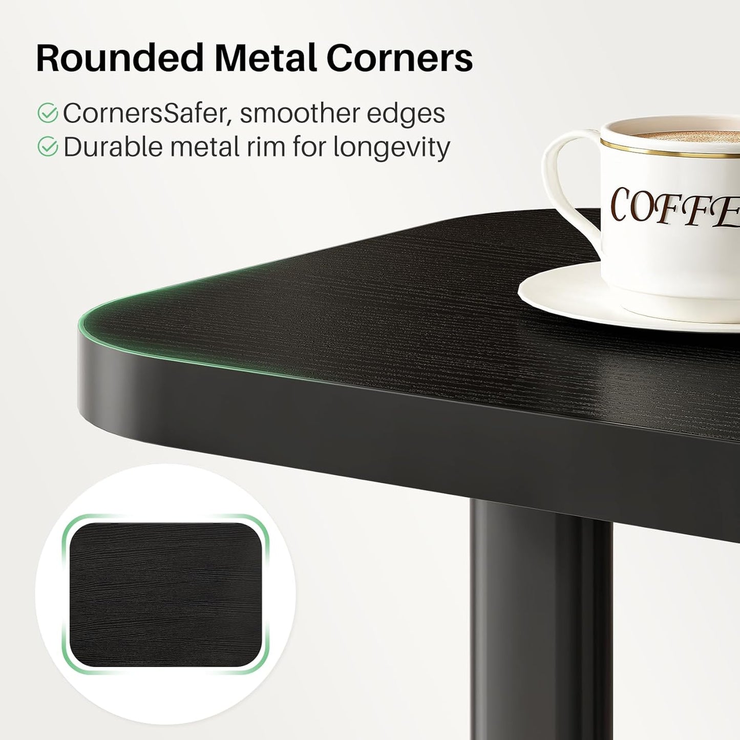 Adjustable Height C-Shaped End Table & Sliding TV Tray Couch Table