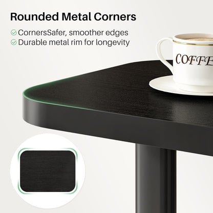 Adjustable Height C-Shaped End Table & Sliding TV Tray Couch Table