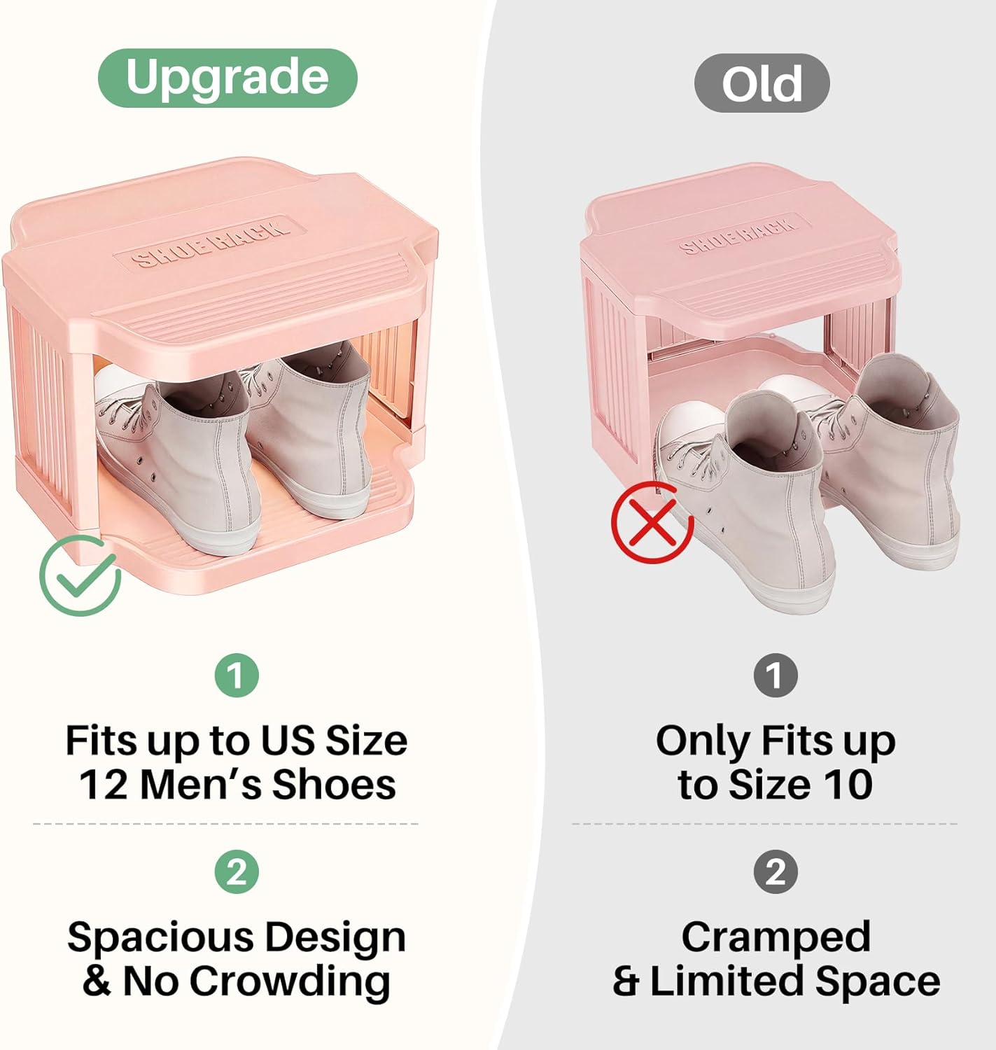 Vertical Stackable Shoe Rack & Narrow Closet Storage Organizer
