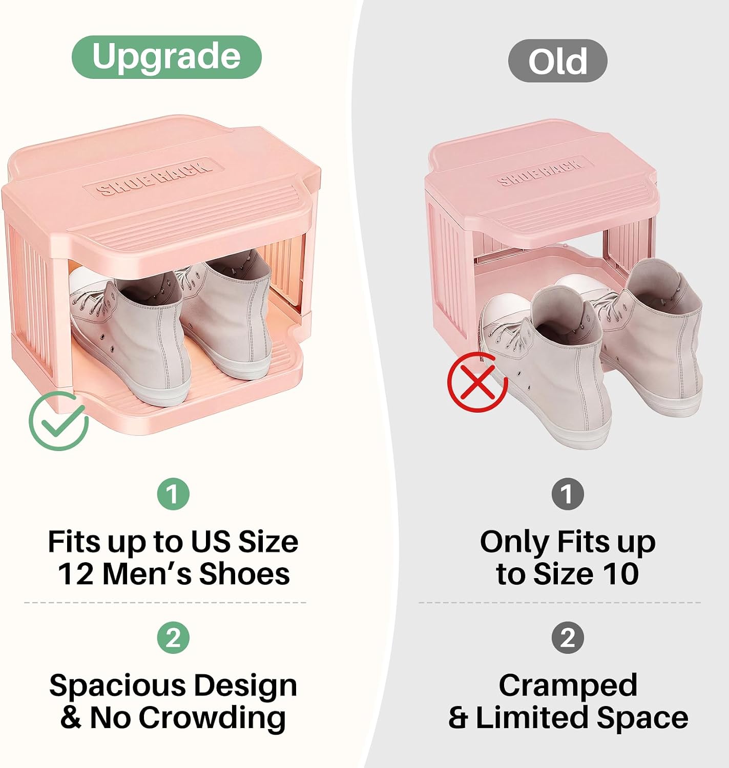 Vertical Stackable Shoe Rack & Narrow Closet Storage Organizer