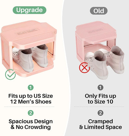Vertical Stackable Shoe Rack & Narrow Closet Storage Organizer