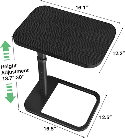 Adjustable Height TV Tray Table & C-Shaped Couch Snack Table
