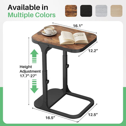 Height Adjustable End Table & Portable TV Tray Desk