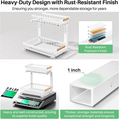 2-Tier Slide Out Under Sink Organizer & Cabinet Storage