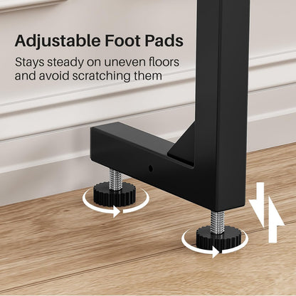 Adjustable Height Narrow Sofa Table with Charging Station & Modular Design