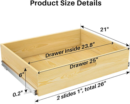 Soft Close Wooden Pull Out Cabinet Organizer & Roll Out Shelf