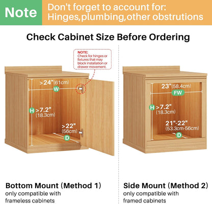 Soft Close Wooden Pull Out Cabinet Organizer & Roll Out Shelf