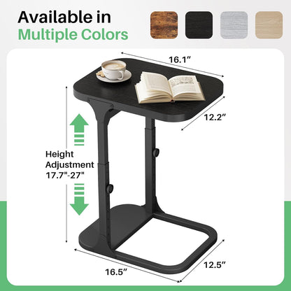 Height Adjustable End Table & Portable TV Tray Desk