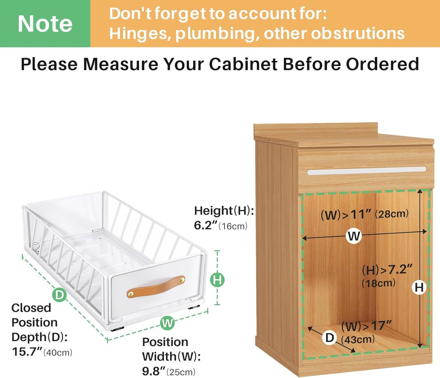 Heavy Duty Sliding Mesh Cabinet Organizer & Pull Out Pantry Drawer