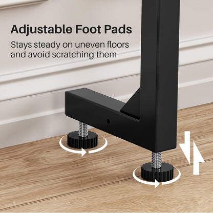 Adjustable Height Narrow Sofa Table with Charging Station & Modular Design