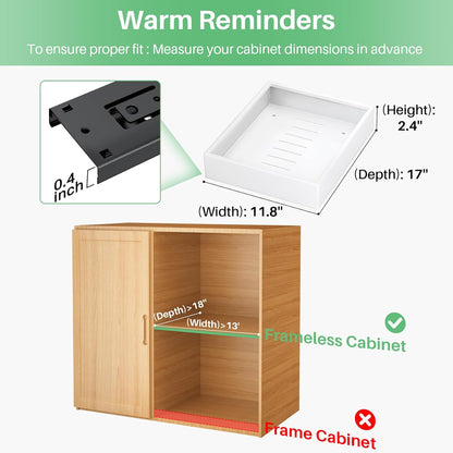 Heavy Duty Full-Extension Slide Out Cabinet Organizer with Nano Adhesive