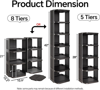 Vertical Stackable Shoe Rack & Narrow Closet Storage Organizer