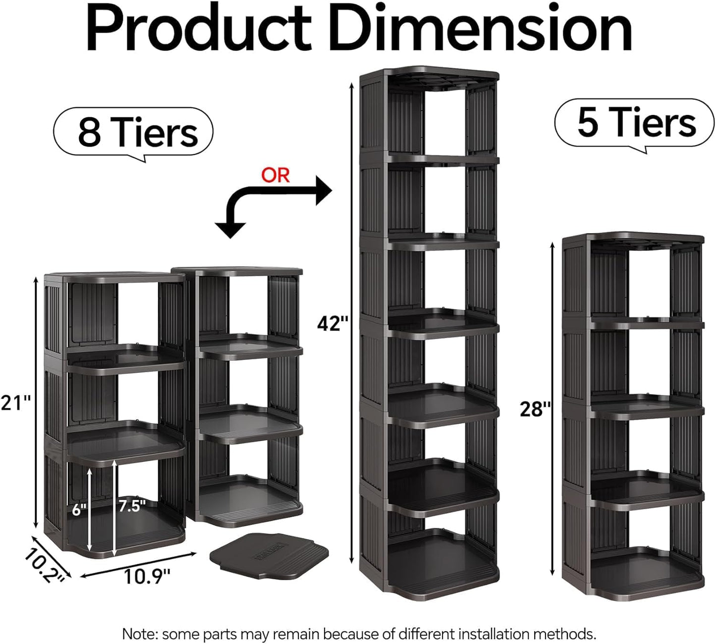 Vertical Stackable Shoe Rack & Narrow Closet Storage Organizer