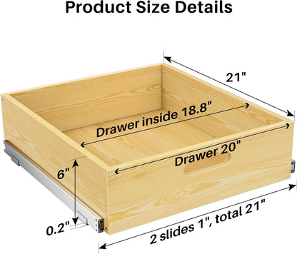 Soft Close Wooden Pull Out Cabinet Organizer & Roll Out Shelf