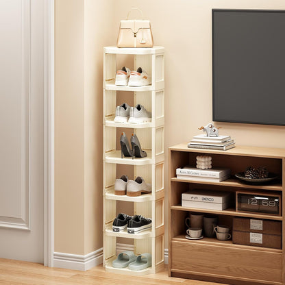 Vertical Stackable Shoe Rack & Narrow Closet Storage Organizer