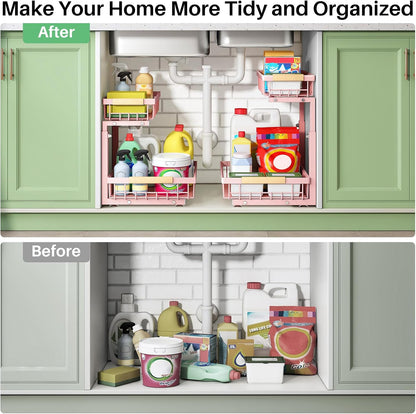 2-Tier Slide Out Under Sink Organizer & Cabinet Storage