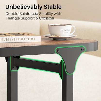 Height Adjustable End Table & Portable TV Tray Desk