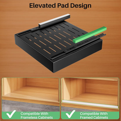 Heavy Duty Full-Extension Slide Out Cabinet Organizer with Nano Adhesive