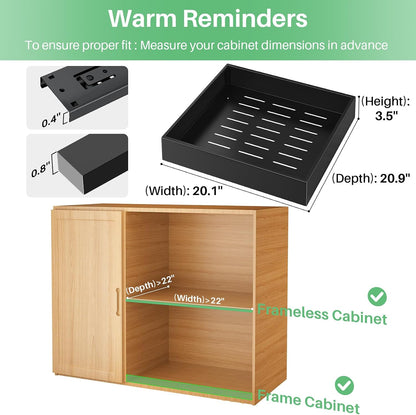 Heavy Duty Full-Extension Slide Out Cabinet Organizer with Nano Adhesive