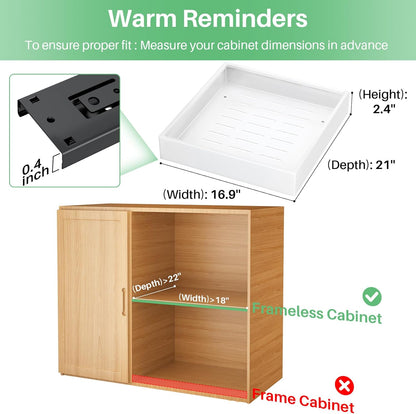 Heavy Duty Full-Extension Slide Out Cabinet Organizer with Nano Adhesive
