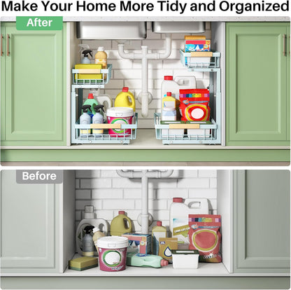 2-Tier Slide Out Under Sink Organizer & Cabinet Storage