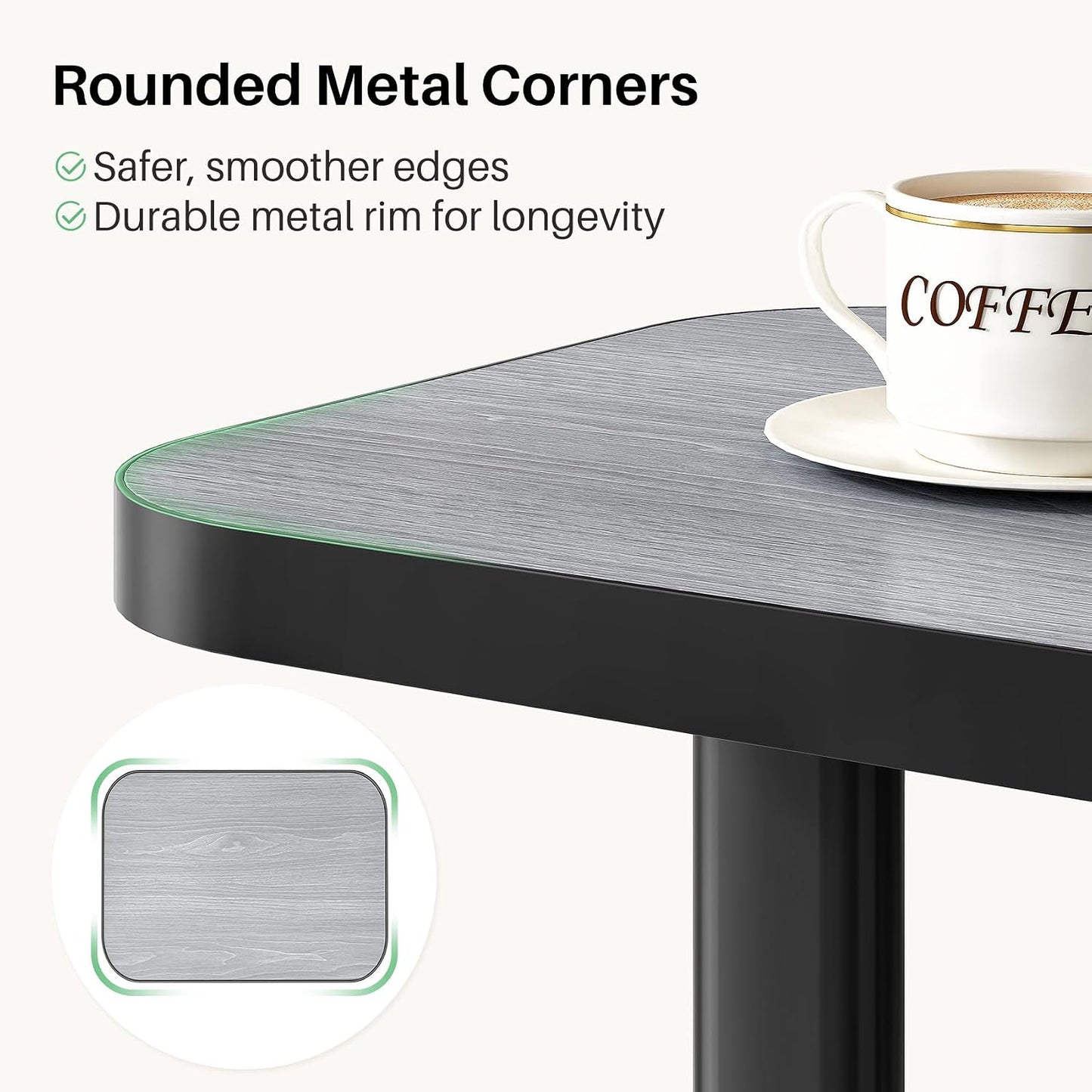 Adjustable Height C-Shaped End Table & Sliding TV Tray Couch Table