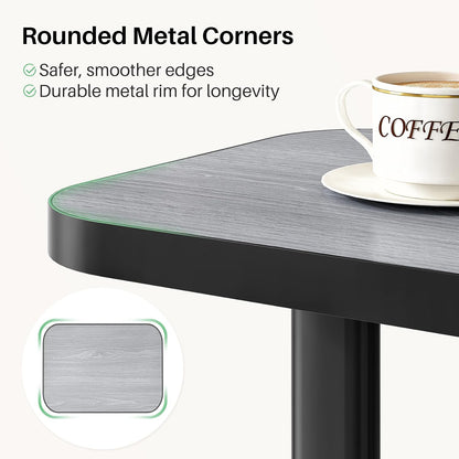 Adjustable Height C-Shaped End Table & Sliding TV Tray Couch Table