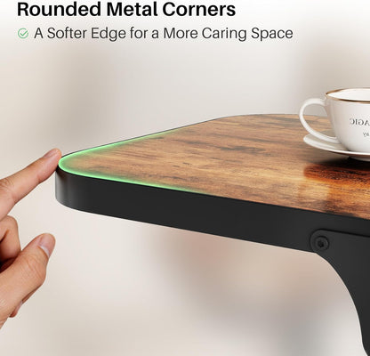 Height Adjustable End Table & Portable TV Tray Desk
