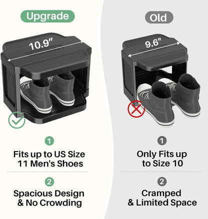 Vertical Stackable Shoe Rack & Narrow Closet Storage Organizer