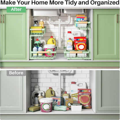 2-Tier Slide Out Under Sink Organizer & Cabinet Storage