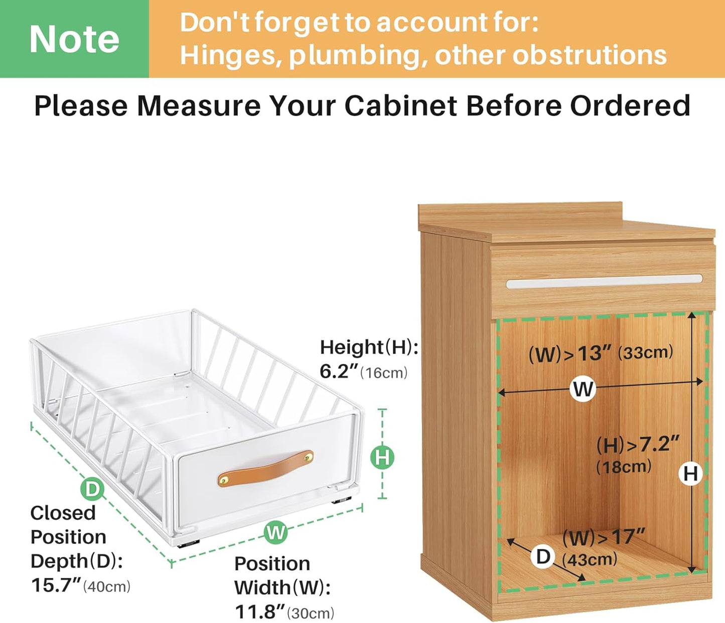 Heavy Duty Sliding Mesh Cabinet Organizer & Pull Out Pantry Drawer