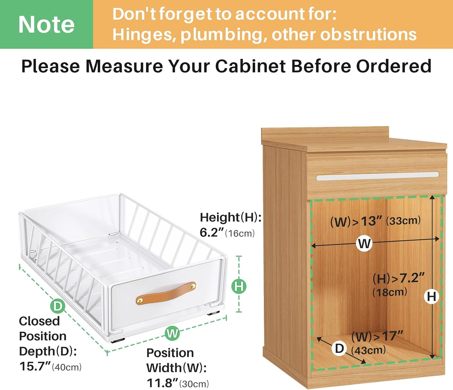 Heavy Duty Sliding Mesh Cabinet Organizer & Pull Out Pantry Drawer