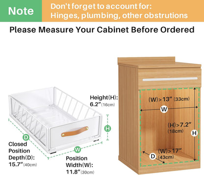 Heavy Duty Sliding Mesh Cabinet Organizer & Pull Out Pantry Drawer
