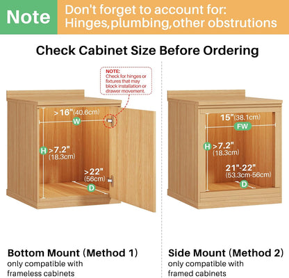 Soft Close Wooden Pull Out Cabinet Organizer & Roll Out Shelf