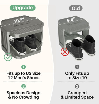 Vertical Stackable Shoe Rack & Narrow Closet Storage Organizer