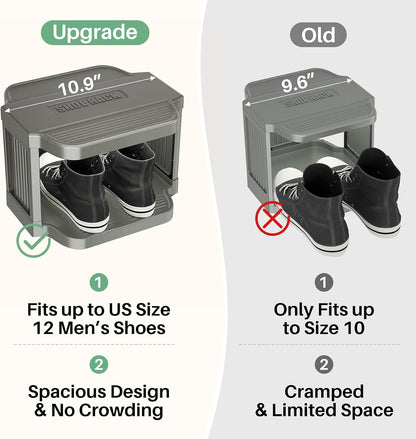 Vertical Stackable Shoe Rack & Narrow Closet Storage Organizer