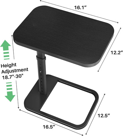 Adjustable Height TV Tray Table & C-Shaped Couch Snack Table