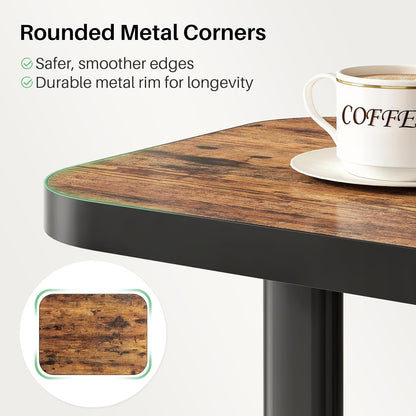 Adjustable Height C-Shaped End Table & Sliding TV Tray Couch Table