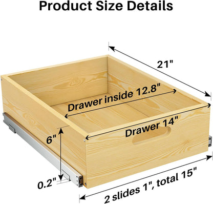 Soft Close Wooden Pull Out Cabinet Organizer & Roll Out Shelf