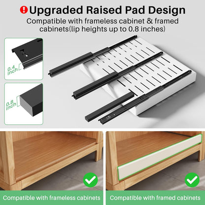 Expandable Stainless Steel Pull Out Cabinet Organizer & Slide Out Drawer