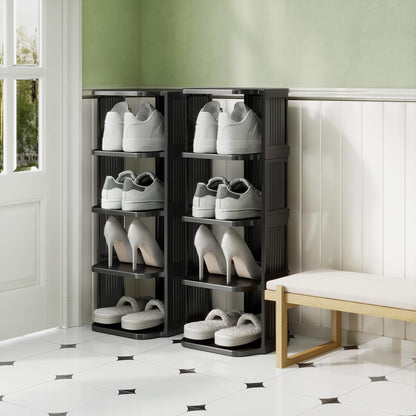 Vertical Stackable Shoe Rack & Narrow Closet Storage Organizer