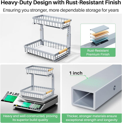 2-Tier Slide Out Under Sink Organizer & Cabinet Storage