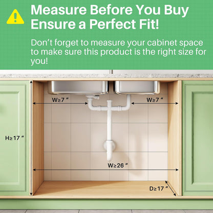 3-Tier Height Adjustable Slide Out Under Sink Organizer & Cabinet Storage