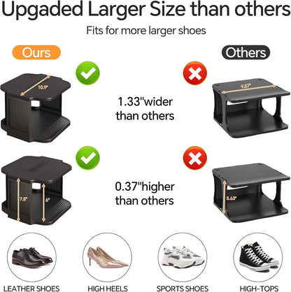 Vertical Stackable Shoe Rack & Narrow Closet Storage Organizer