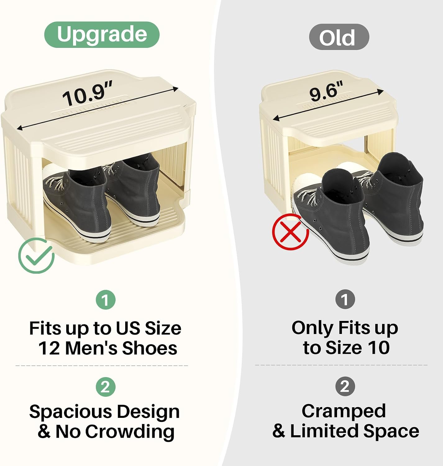 Vertical Stackable Shoe Rack & Narrow Closet Storage Organizer