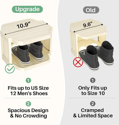 Vertical Stackable Shoe Rack & Narrow Closet Storage Organizer