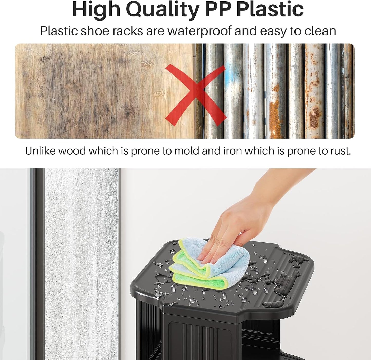 Vertical Stackable Shoe Rack & Narrow Closet Storage Organizer