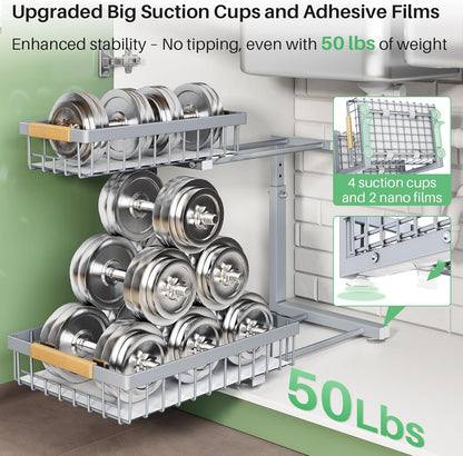 2-Tier Slide Out Under Sink Organizer & Cabinet Storage