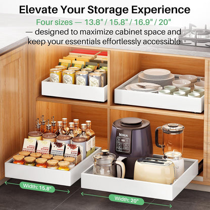 Heavy Duty Full-Extension Slide Out Cabinet Organizer with Nano Adhesive