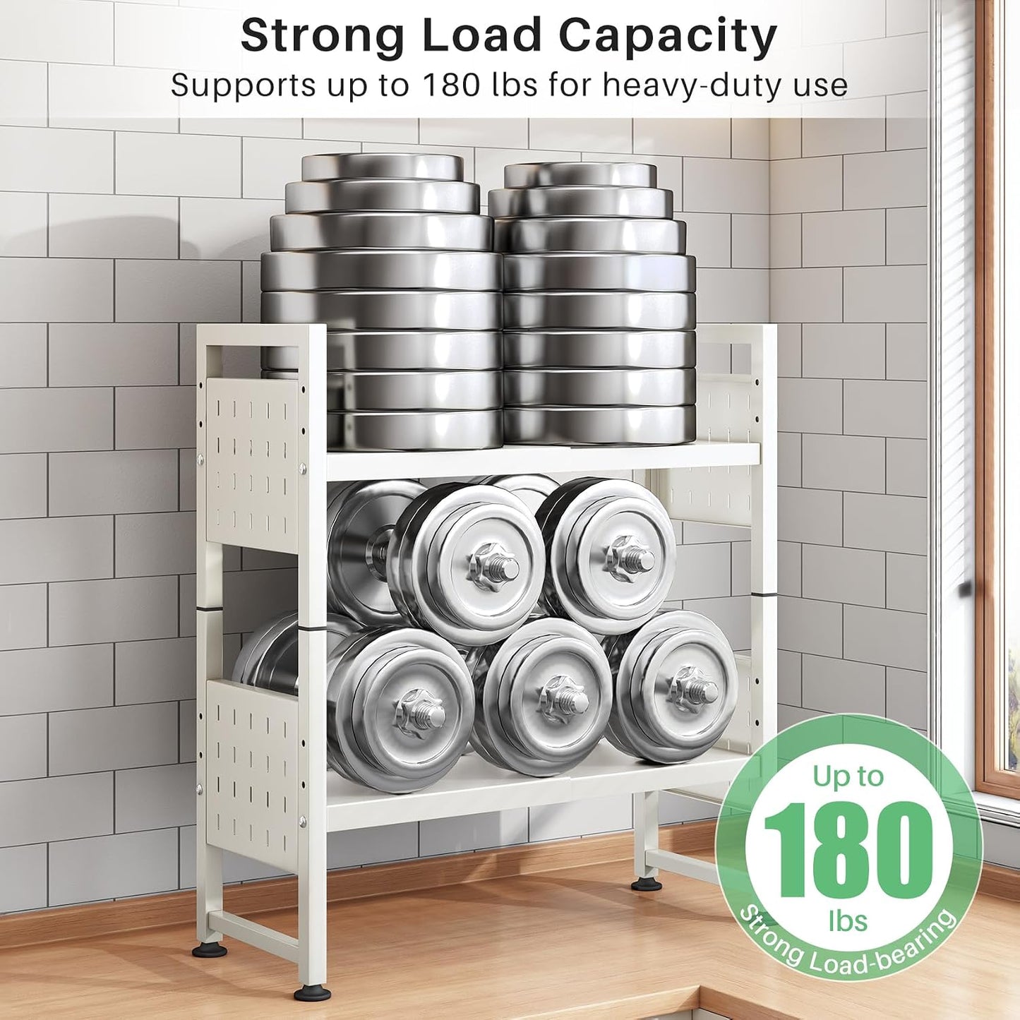 Expandable 2-Tier Microwave Stand & Heavy Duty Countertop Storage Rack